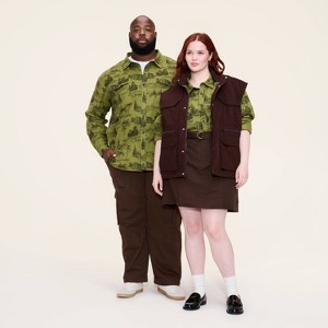 Adult Long Sleeve Toile Print Flannel Button-Down Shirt - Woolrich x Target Green - 1 of 4