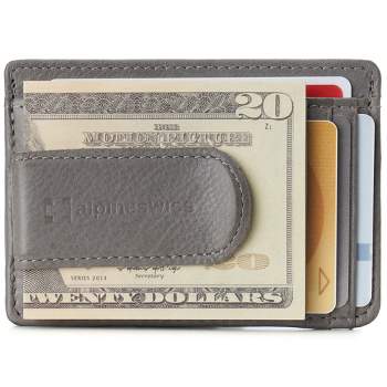 HOPSOOKEN Money Clip RFID Front Pocket Wallet Men Leather Slim Minimalist  Wallet