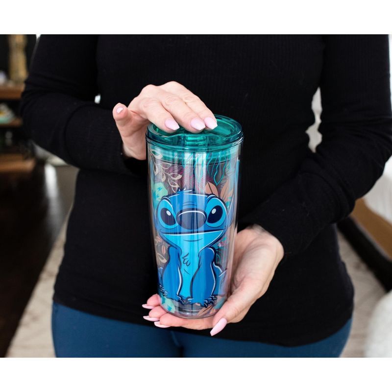 Silver Buffalo Disney Lilo & Stitch Travel Tumbler with Slide Close Lid | Holds 20 Ounces, 3 of 7