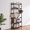 VEVOR Metal Bookshelf, 6-Tier Industrial Bookshelf, Tall Wide Rustic Vintage Storage Bookcase with Open Shelves, Freestanding Display Shelving - 2 of 4