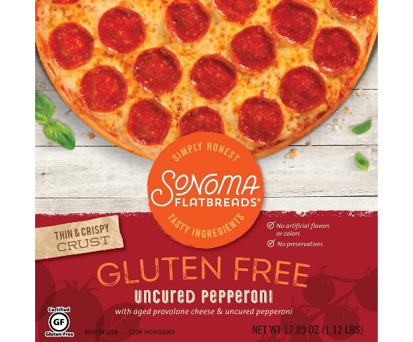 Sonoma Gluten Free Uncured Pepperoni Frozen Flatbread's - 12"