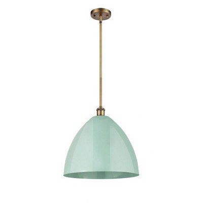 Plymouth Dome - 1 Light Stem Hung Pendant In Industrial Style-16.75 Inches Tall and 16 Inches Wide