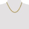 Black Bow Jewelry Men's 6.1mm 10k Yellow Gold Flat Beveled Curb Chain Necklace - 2 of 4