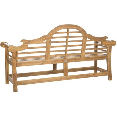 Khara 77" Natural Acacia Wood Garden Bench
