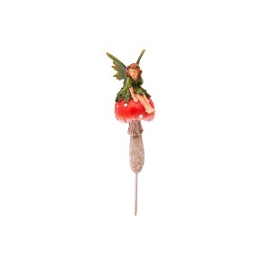 Evergreen Fairy On Mushrooms Garden Stakes - 1 of 4