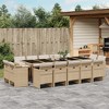 vidaXL Patio Dining Set Set of 14 Beige and Black - 2 of 4
