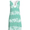 Lands' End Women's Cotton Jersey Notch Neck Dress with Soutache - 3 of 4