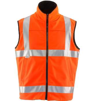 RefrigiWear High Visibility Orange Reflective Reversible Softshell Safety Vest