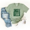 Jingle Bells Block Distressed - Womens Short Sleeve Graphic T-Shirt - 2 of 4