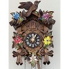 12-Melody Quartz Cuckoo Clock with Painted Flowers, Leaves & Bird 9 Inch By River City Clock - 2 of 4