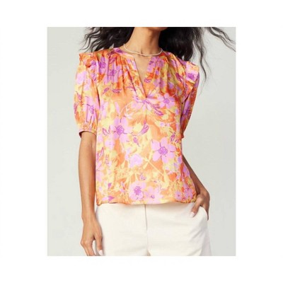 Women's Floral Print V-Neck Blouse - current air
