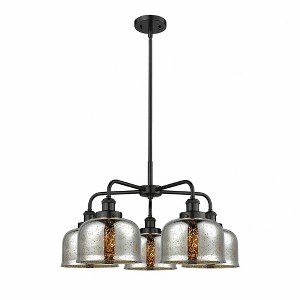 Bell - 5 Light Stem Hung Chandelier In Art Deco Style-14.75 Inches Tall and 26 Inches Wide - 1 of 1