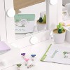 2-in-1 Wooden Kids Vanity Set,Tri-Fold Mirror, Stool & Drawer | Princess Pretend Play Makeup Dressing Table for Toddlers Ages 3+ - 4 of 4