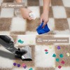 Itopfox Super Soft Fluffy Checkered Shaggy Area Rug, Beige and White Fuzzy Carpet for Living Room Bedroom Kids Room Nursery Dorm Home Decor - 3 of 4