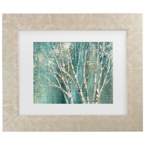 Trademark Fine Art - Julia Purinton Blue Birch Matted Framed Art - 1 of 4