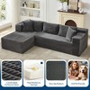 Modular Sectional Sofa Cloud Sectional Couch, 106" Comfy Fluffy L Shaped Black Couches for Living Room,Oversized Sofa Sleeper - 3 of 4