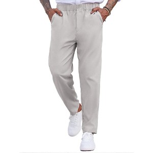 COOFANDY Men's Casual Pants Relaxed Fit Flat Front Expandable Waist Chino Slack Trousers - 1 of 4