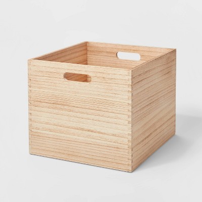 Wooden organizer shop with baskets