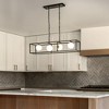 ALOADECOR 4-Light Matte Black Bubble Chandelier Square/Rectangle Industrial Light  Fixrures for Dining Room - 2 of 4