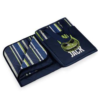 Picnic Time Nightmare Before Christmas Vista Outdoor Picnic Blanket & Tote - Blue Stripe