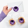 Big Dot of Happiness Class of 2026 Purple Grad Party Envelope Seal Stickers, Round Circle Stickers to Seal Cards, Graduation Envelope Seals, 120 Count - 4 of 4