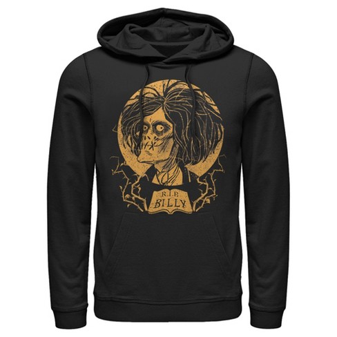 Men's Disney Hocus Pocus Billy Zombie Portrait Pull Over Hoodie - Black -  Small