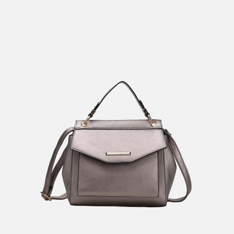 MKF Collection Convertible Satchel Backpack Crossbody Bag 3-in-1 , Vida | MKF Collection by Mia K - Pewter