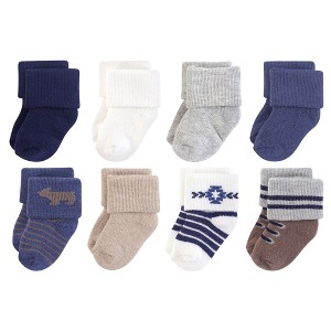 Hudson Baby Infant Boys Cotton Rich Newborn and Terry Socks, Bear - 1 of 1