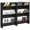 vidaXL Wall Shoe Cabinets 2 pcs High Gloss Black 23.6 in.x7.1 in.x35.4 in. Engineered Wood - 3 of 4