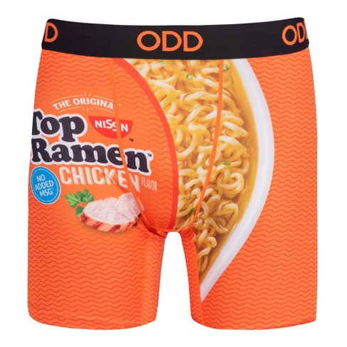 Odd Sox Men's Funny Underwear Boxer Briefs, Top Ramen Noodle Soup