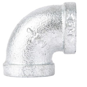 Pipe Decor 1/2 in. Galvanized Iron 90 Degree Elbow - 1 of 4