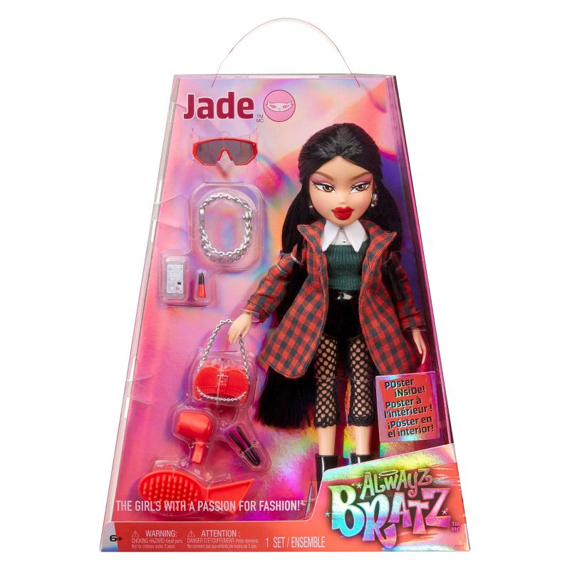 Alwayz Bratz Jade Fashion Doll with 10 Accessories and Poster, 1 of 9