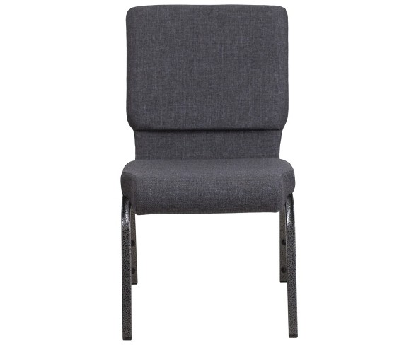 Riverstone Furniture Collection Dark Fabric Church Chair Dark Gray