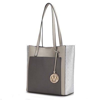 MKF Collection Leah Vegan Leather color-block Women’s Tote Bag by Mia K