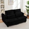 Straight Sectional Sofas with Square Armrests and Adjustable Back, Modular Sitting or Lying Down Couch, Space-Saving Lounge Chair for Living Room - 3 of 4