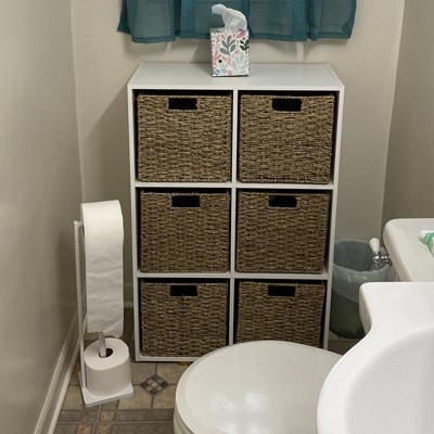 Mdesign Natural Woven Bathroom Storage Organizer Basket : Target