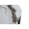 24" Round Faux Marble End Table with Metal Frame and Decorative Legs, Contemporary Accent Piece for Living Room or Bedroom - 4 of 4