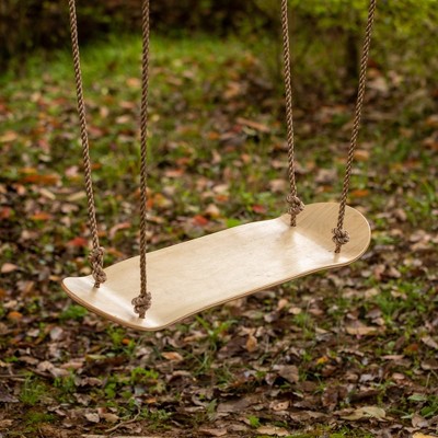 Natural Maple Wood Adjustable Outdoor Skateboard Swing