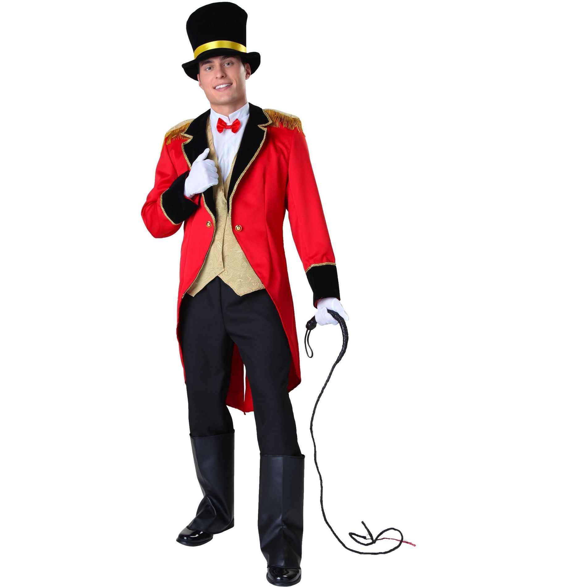HalloweenCostumes.com 5X  Men  Plus Size Men's Ringmaster Costume, Black/Red