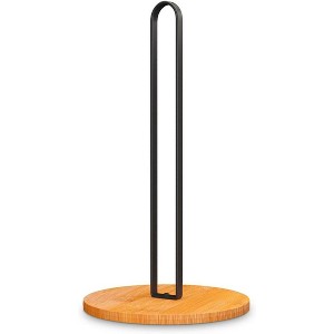 Paper Towel Holder - Wooden Paper Towel Holder with Non-Slip Wood Base, Modern Style, Countertop Paper Towel Holder for Kitchen, Home, Office - 1 of 4