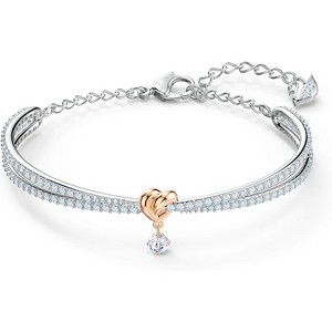 'Lifelong Heart' Crystal Jewelry Set, Necklace Earrings & Bracelet in Rose Gold and Rhodium Tone Finish - 1 of 4