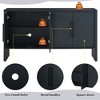 4-Door Large Vintage Storage Sideboard With Adjustable Shelves And Long Handles - 4 of 4