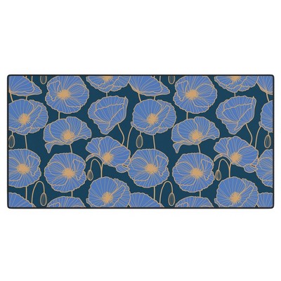 Emanuela Carratoni Moody Blue Garden Small Welcome Mat - Deny Designs :  Target