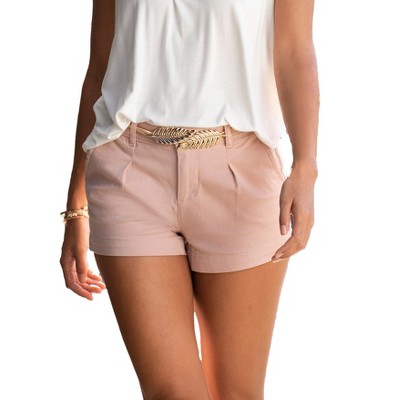 Women's Front Pleat Shorts - LASCANA
