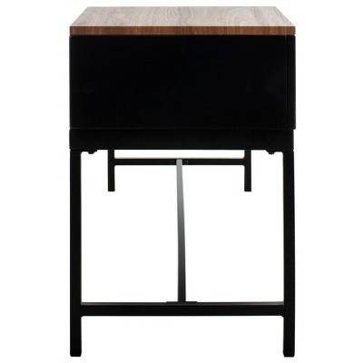 Transitional Maruka 47" Storage Bench in Black and Brown