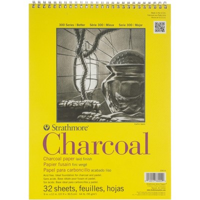 Strathmore Charcoal Spiral Paper Pad 9"X12"-32 Sheets