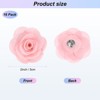 Unique Bargains Silk Alloy Created Camellia Flower Lapel Pin for Men Suit 2 x 1.3 inch 16 Pcs - 3 of 4