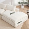 VASIP Modern Minimalist Modular Sectional Sofa ,Right-Facing Chaise Plush Cloud Upholstered with Deep Seats, for Living Room,White - 3 of 4