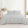 PiccoCasa Washed Brushed Microfiber Soft Duvet Cover Set 3 Pieces including 2 Pillow Cases - 2 of 4