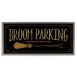 Stupell Industries Broom Parking Black Cats Allowed, 25" x 11" - 1 of 4